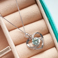 1 Carat Real Moissanite Pendant Necklace Silver Gold  Color 925 Sterling Silver Thick Neck Chain Jewelry Pass Diamond Tester